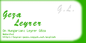 geza leyrer business card