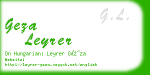 geza leyrer business card